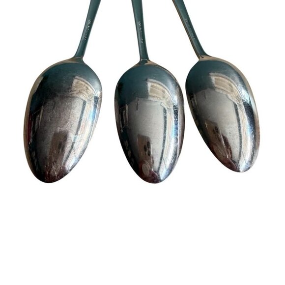 Vtg Oneida Evening Star Teaspoons Set Of 3 1950 Community Silverplated 7-1/2 Inc - Picture 7 of 8